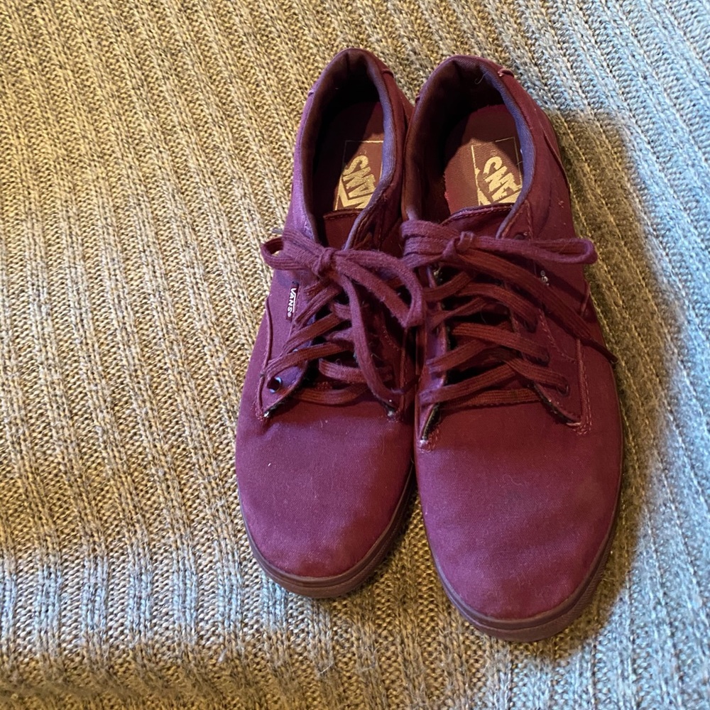 Vans burgundy sneakers